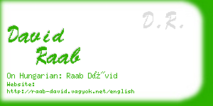 david raab business card